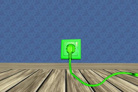 Green electrical outlet